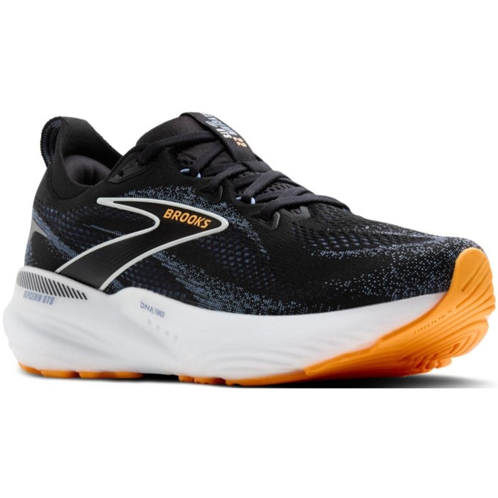 Brooks Glycerin GTS 22 - Mens Running Shoes - Black/Country Blue/Orange Pop