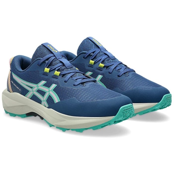 Asics Pre Venture 11 GS - Kids Trail Running Shoes - Twilight Blue/Aurora Green