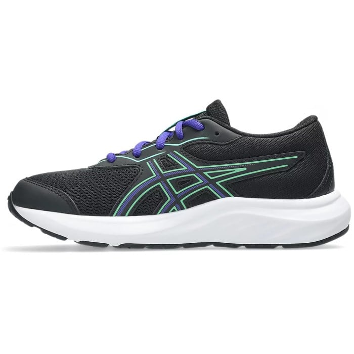 Asics Contend 9 GS - Kids Running Shoes - Black/Vital Green