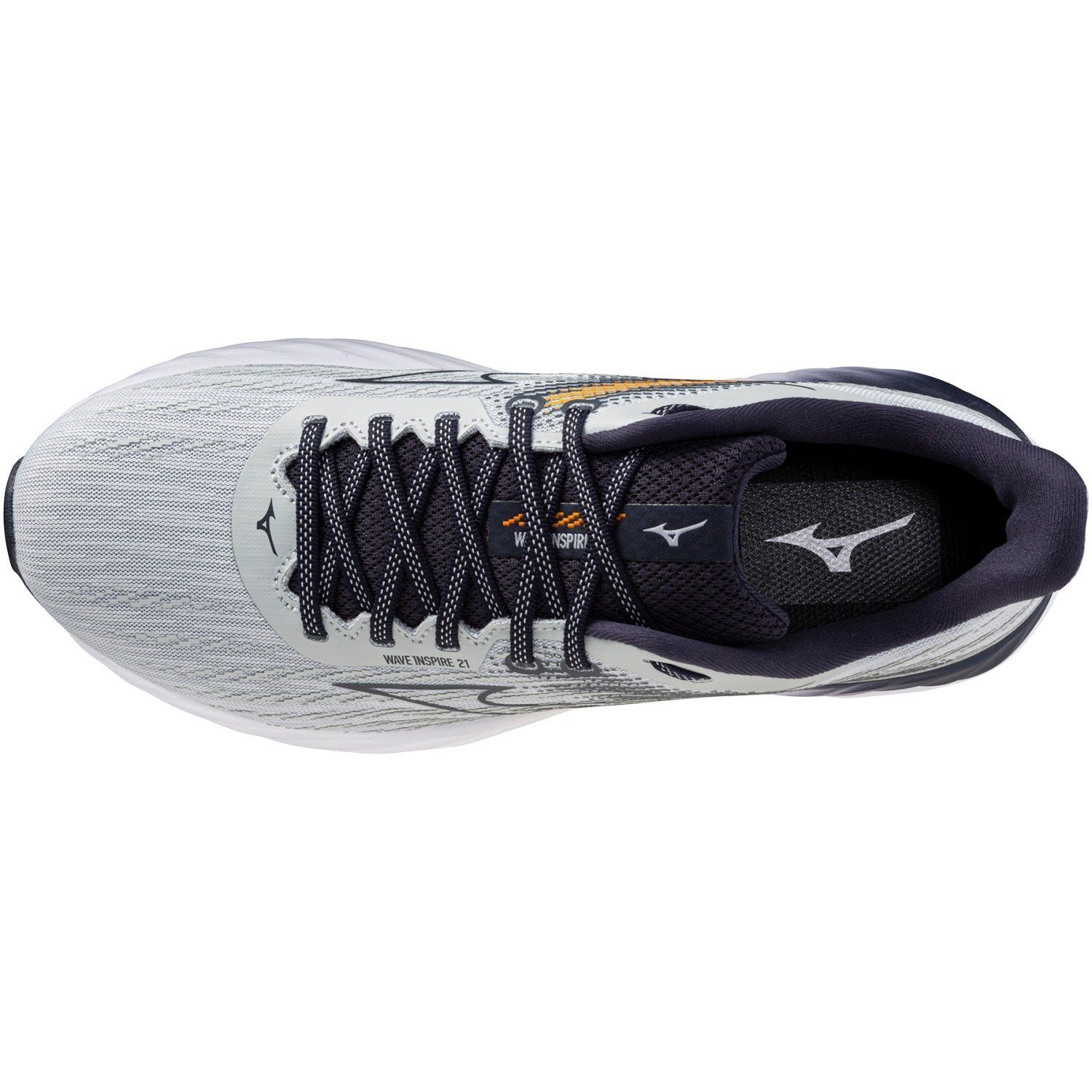 Mizuno Wave Inspire 21 - Mens Running Shoes - Pearl Blue/Baritone Blue/Tangelo