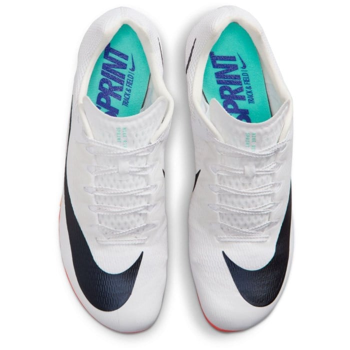 Nike Zoom Rival Sprint - Unisex Sprint Spikes - White/Obsidian/Bright Crimson/Hyper Turq