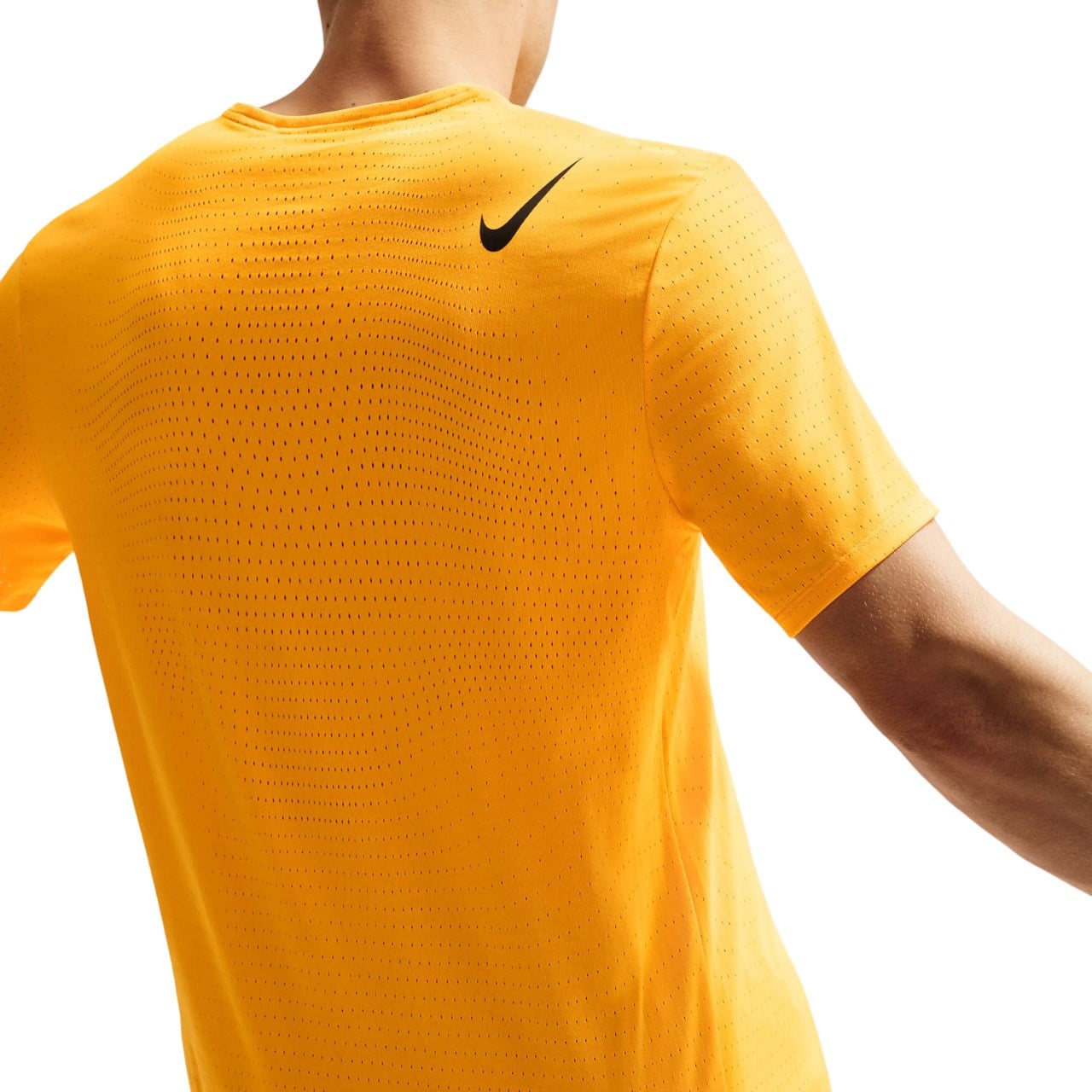 Nike Dri-Fit AeroSwift Running T-Shirt - Mens - Laser Orange/Black