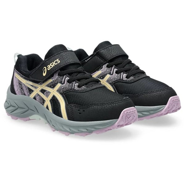 Asics Gel Venture 9 PS - Kids Trail Running Shoes - Black/Light Orange