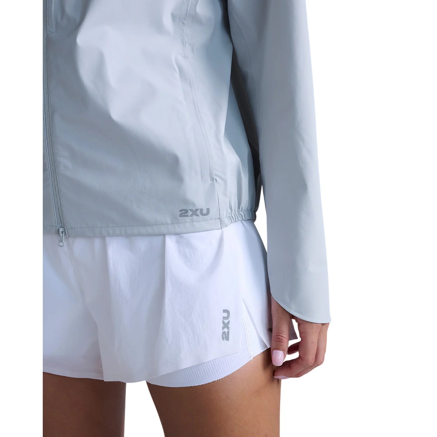 2XU Ignition Shield Womens Waterproof Jacket - Harbor Mist/Silver Reflective