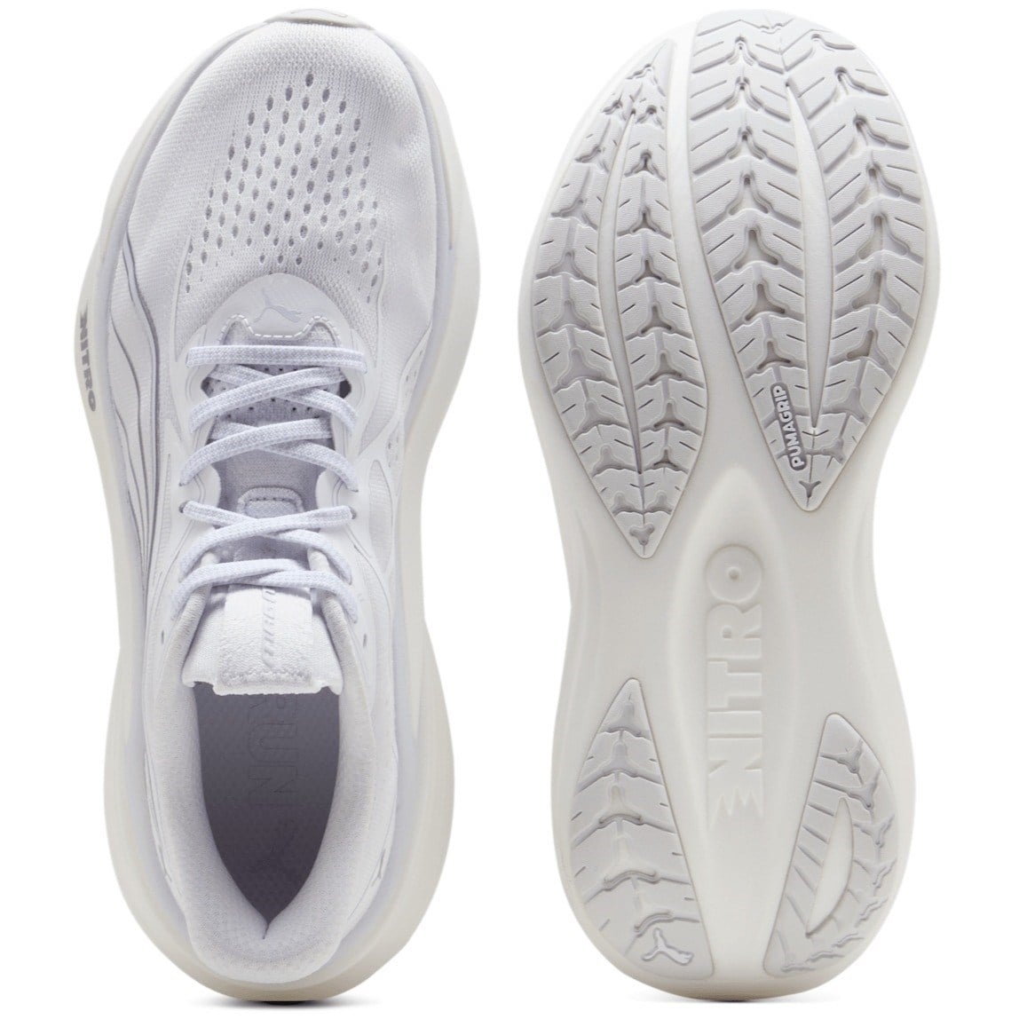 Puma MagMax Nitro 2 - Mens Running Shoes - Puma White/Silver Mist