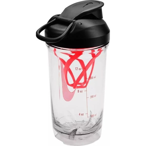 Nike Recharge Shaker Sports Water Bottle - 473ml - Clear/Black/Bright Crimson
