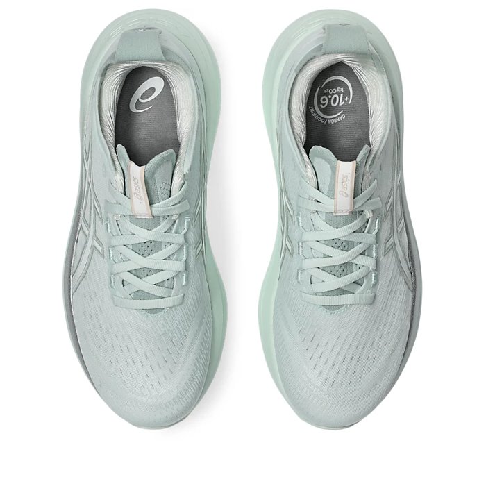 Asics Gel Nimbus 27 - Womens Running Shoes - Pure Aqua/White