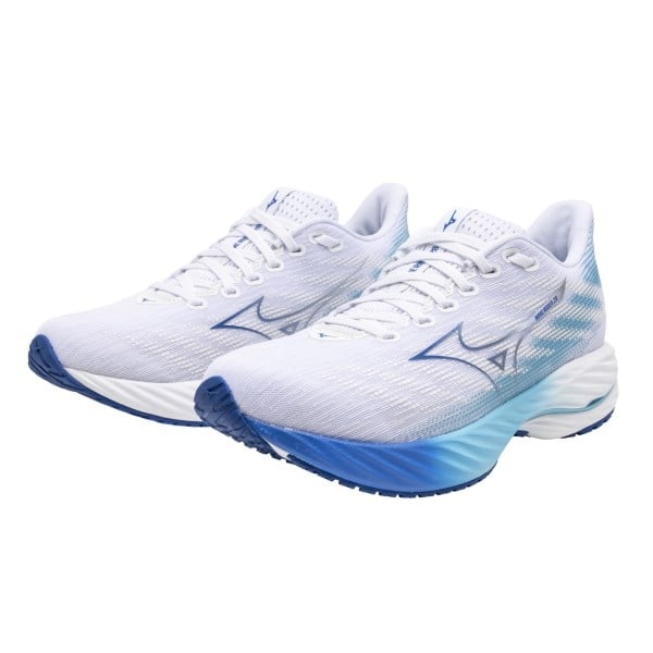 Mizuno Wave Rider 28 - Womens Running Shoes - White/Mugen Blue/River Blue