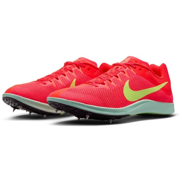 Nike Zoom Rival Distance - Unisex Track Running Spikes - Bright Crimson/Washed Coral/Barely Volt
