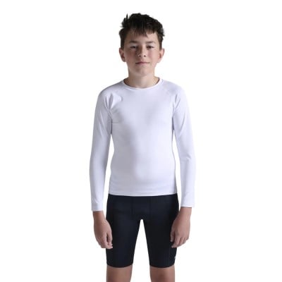 2XU Youth Core Compression Long Sleeve - White/White