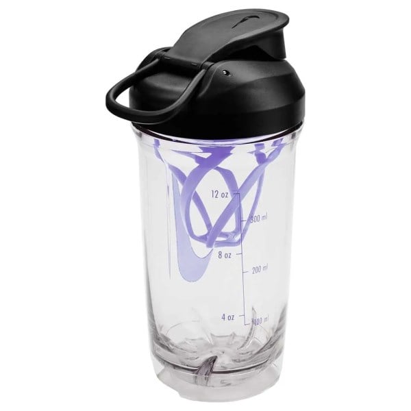 Nike Recharge Shaker Sports Water Bottle - 473ml - Clear/Black/Light Thistle