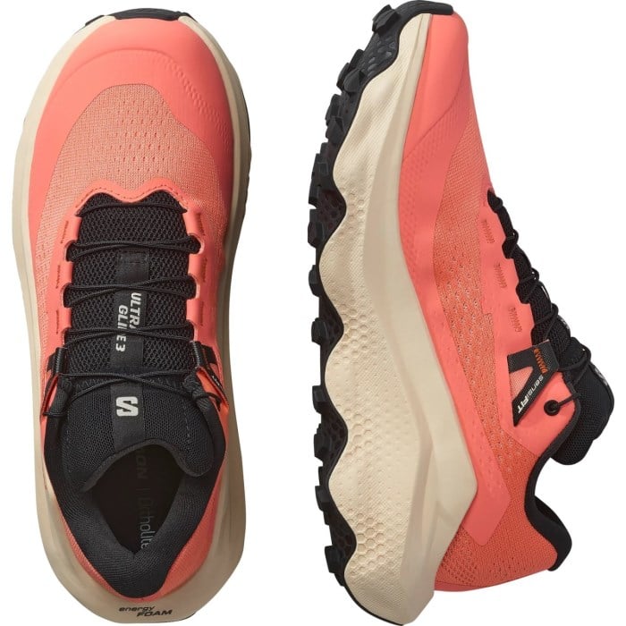 Salomon Ultra Glide 3 - Womens Trail Running Shoes - Fusion Coral/Tender Peach/Black