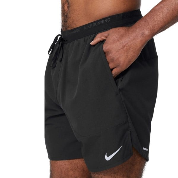 Nike Dri-Fit Stride Brief-Lined Mens Running Shorts - Black/Reflective Silver