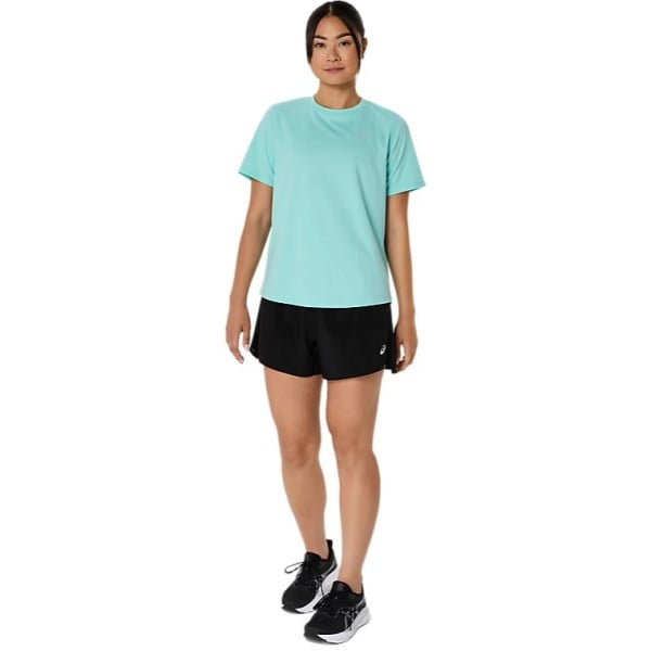 Asics Silver Womens Short Sleeve Running T-Shirt - Illuminate Mint