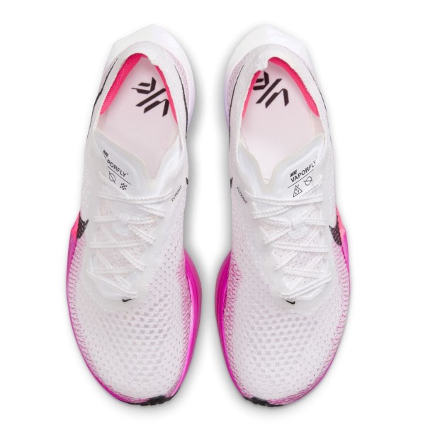 Nike ZoomX Vaporfly Next% 3 - Womens Road Racing Shoes - White/Black/Vivid Purple/Purple Agate
