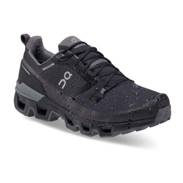 On Cloudwander Waterproof - Mens Trail Running Shoes - Black/Eclipse