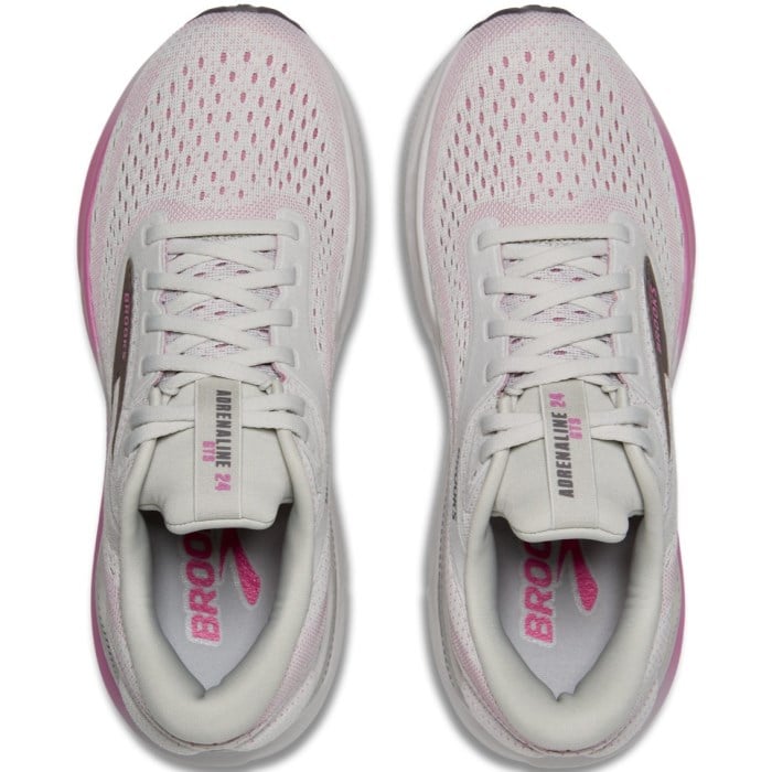 Brooks Adrenaline GTS 24 - Womens Running Shoes - Oyster/Excalibur/Pink