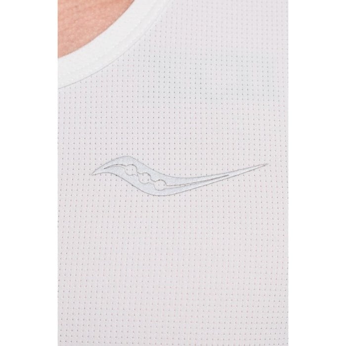 Saucony Stopwatch Mens Running Tank Top - White