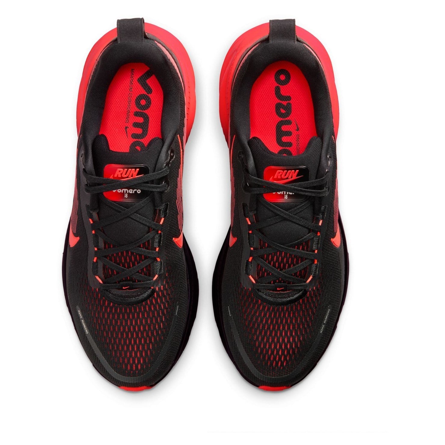 Nike Vomero 18 - Mens Running Shoes - Black/Bright Crimson/University Red - image 6