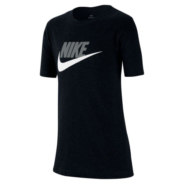 Nike Sportswear Cotton Kids T-Shirt - Black/Light Smoke Grey