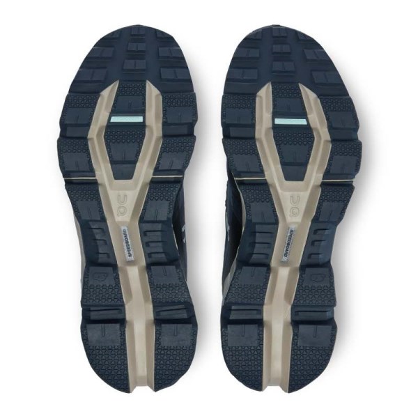 On Cloudwander Waterproof - Womens Trail Running Shoes - Navy/Desert