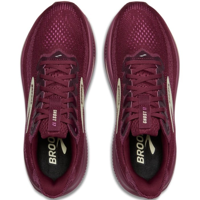 Brooks Ghost 17 - Womens Running Shoes - Burgundy/Pink/Green