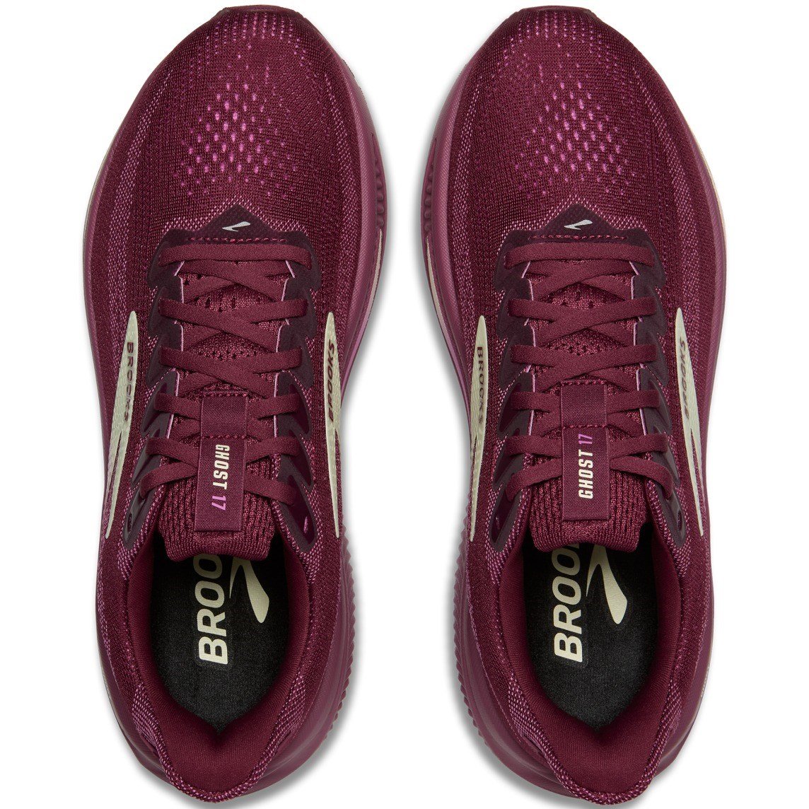 Brooks Ghost 17 - Womens Running Shoes - Burgundy/Pink/Green