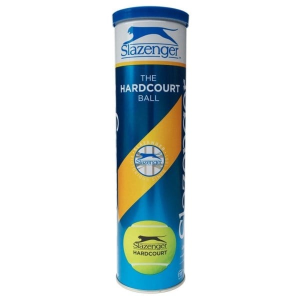 Slazenger Hardcourt Tennis Balls - 4 Ball Can - Yellow