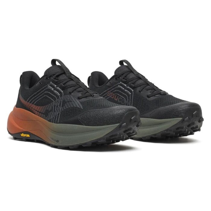Saucony Xodus Ultra 4 - Mens Trail Running Shoes - Black/Rust - image 2