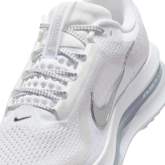 Nike Pegasus Premium - Womens Running Shoes - White/Metallic Silver
