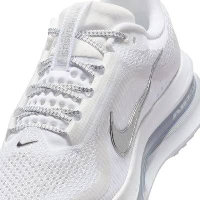 Nike Pegasus Premium - Womens Running Shoes - White/Metallic Silver