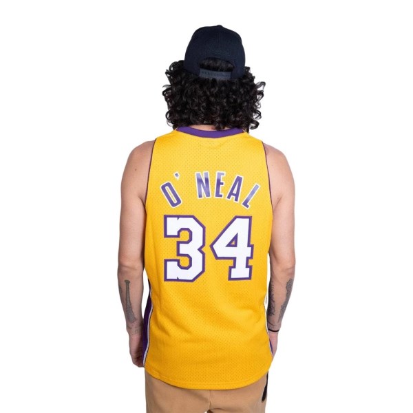 Mitchell & Ness LA Lakers Shaquille O Neal 1999-00 Home Swingman Mens Basketball Jersey - Yellow