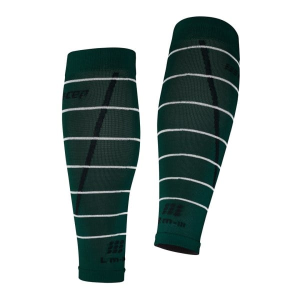 CEP Reflective Compression Calf Sleeves - Green