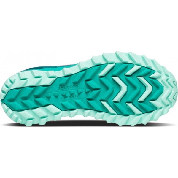 Saucony Xodus ISO 3 - Womens Trail Running Shoes - Green/Aqua