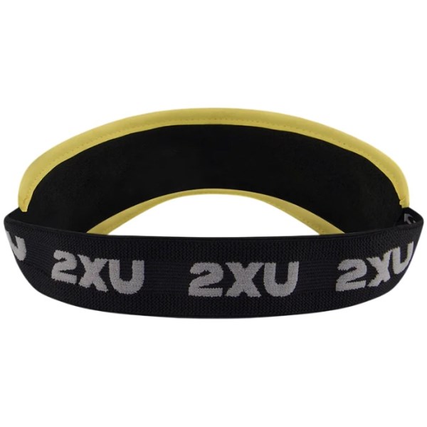 2XU Performance Running Visor - Pixel Lemon/White