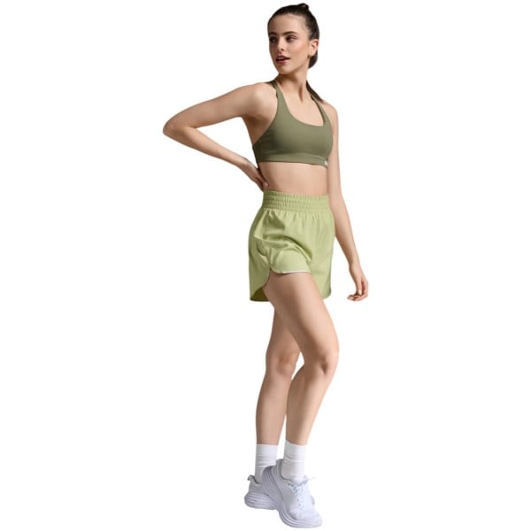 2XU Aero Hi-Rise Womens Running Shorts - Green Mist/White Reflective