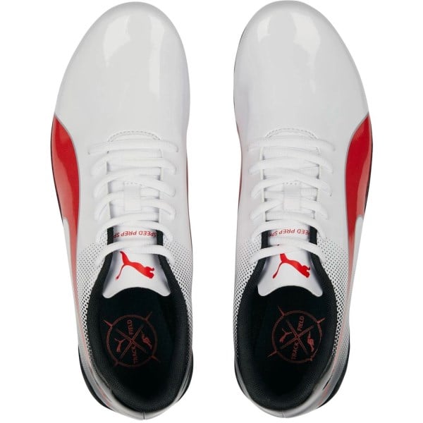 Puma evoSpeed Prep Sprint 3 - Unisex Track Sprint Spikes - White/Black/Red