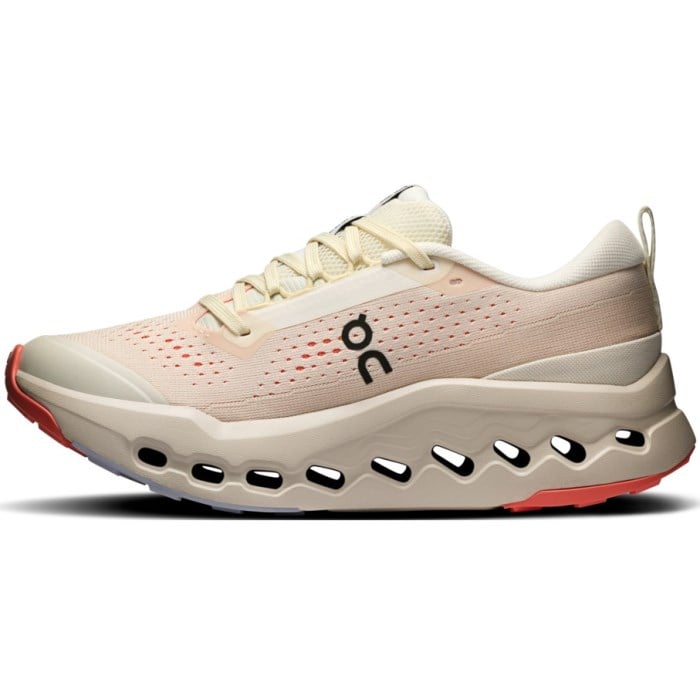 On Cloudsurfer Trail 2 - Womens Trail Running Shoes - Ivory/Salmon