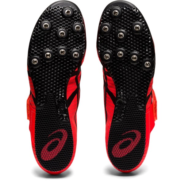 Asics Long Jump Pro 3 - Unisex Long Jump Spikes - Sunshine Red/Black