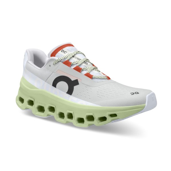 On Cloudmonster - Womens Running Shoes - Glacier/Meadow