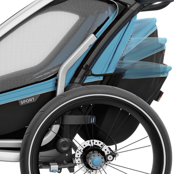 Thule Chariot Sport 2 - Multi-Sport Bike Trailer - Double Seat - Blue/Black