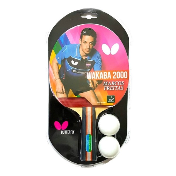 Butterfly Wakaba 2000 Table Tennis Bat - Red/Black