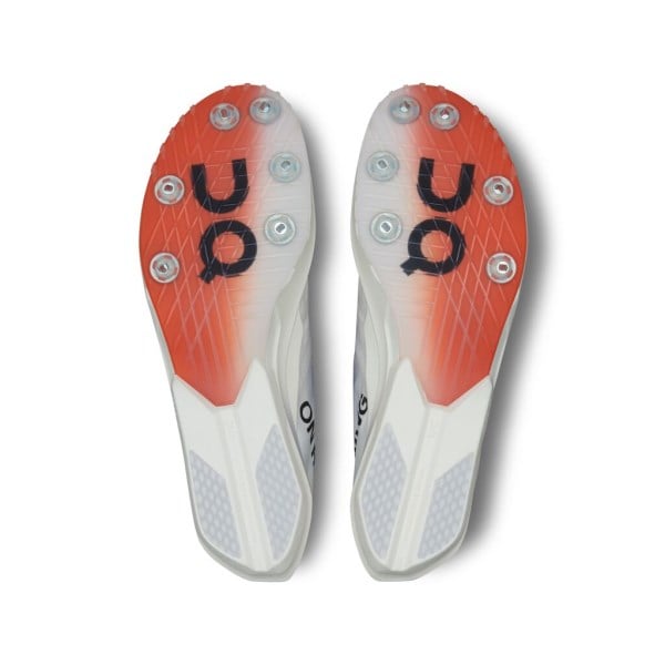 On CloudSpike Citius - Mens Mid Distance Track Running Spikes - White/Flame