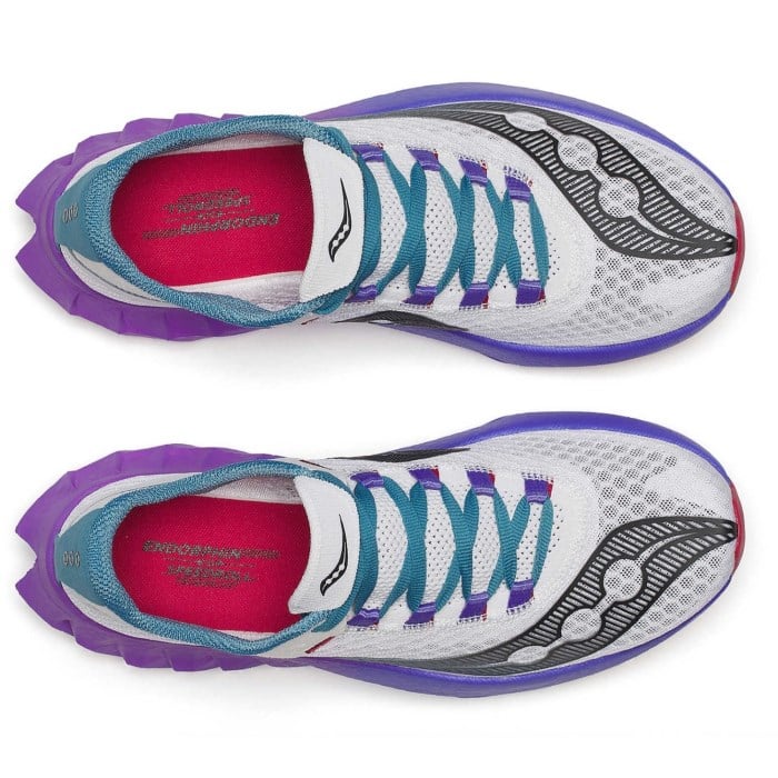 Saucony Endorphin Pro 4 - Womens Road Racing Shoes - White/Shadow