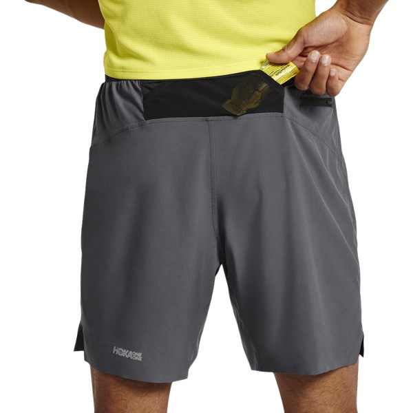 Hoka Glide 7 Inch Mens Running Shorts - Castlerock Reflective