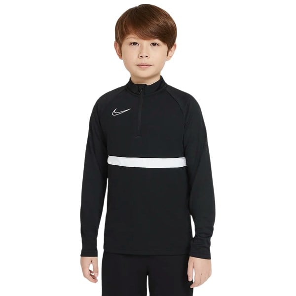 Nike Dri-Fit Academy 1/4 Zip Kids Soccer Drill Top - Black/White