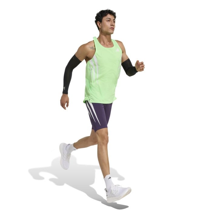 adidas Adizero NYC Running Singlet - AFH4/Green/Lime Burst