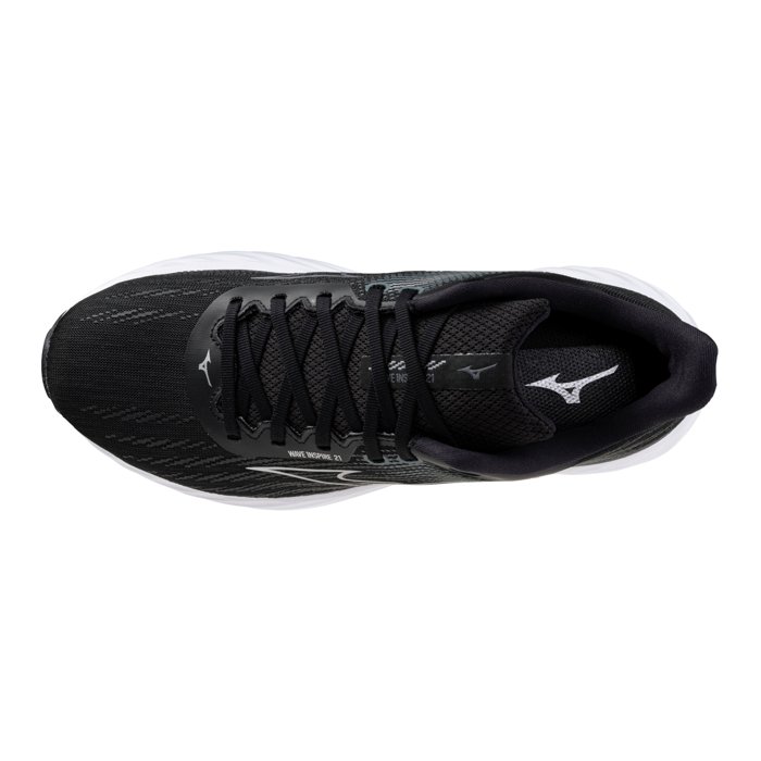 Mizuno Wave Inspire 21 - Mens Running Shoes - Black/Silver/Metallic Gray