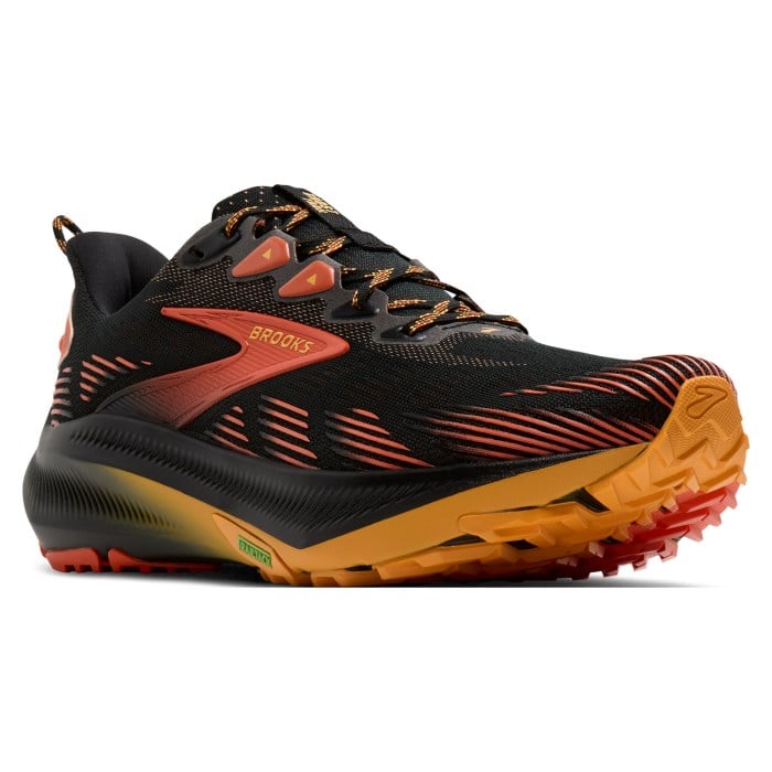 Brooks Ghost Trail - Mens Trail Running Shoes - Black/Red/Orange - image 2