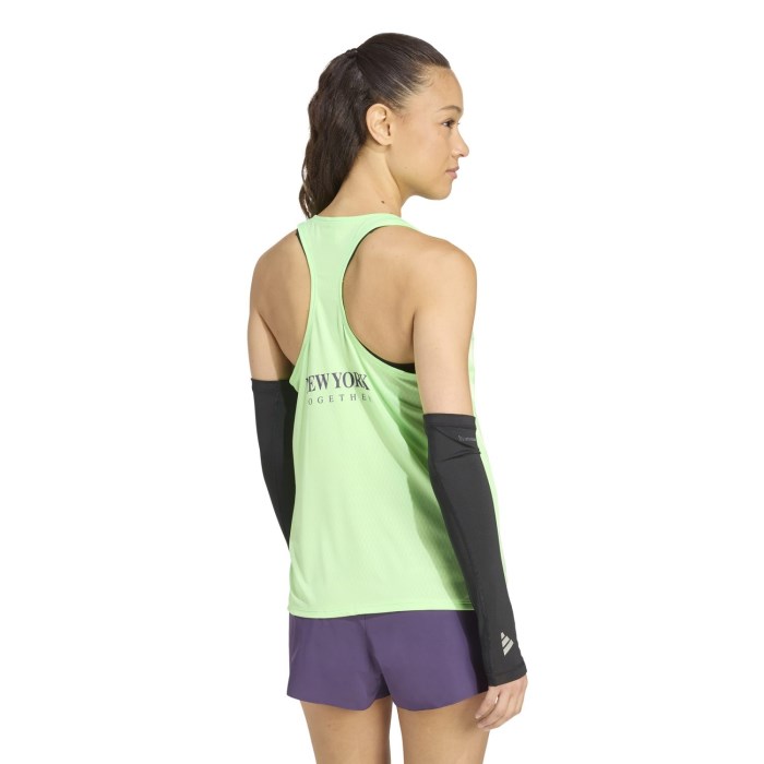 adidas Adizero Womens NYC Run Singlet - Lime Burst